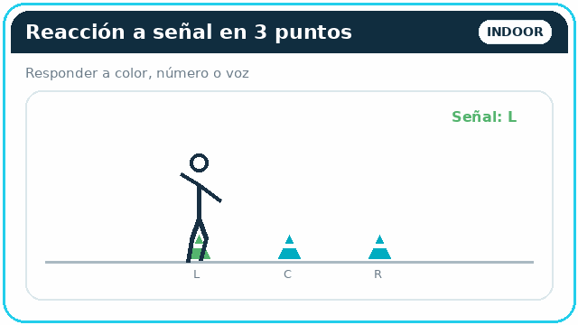 Reacción a señal en 3 puntos