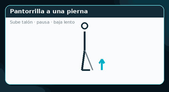 Elevación de pantorrilla a una pierna