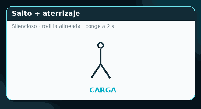 Demostración rápida de Drop squat + aterrizaje